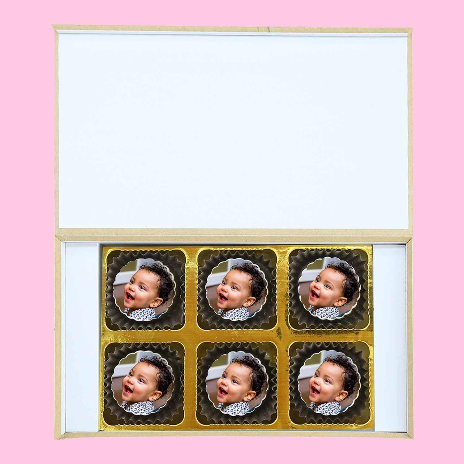 Owl's Image Birthday invitation Photo Printed chocolates - Choco ManualART