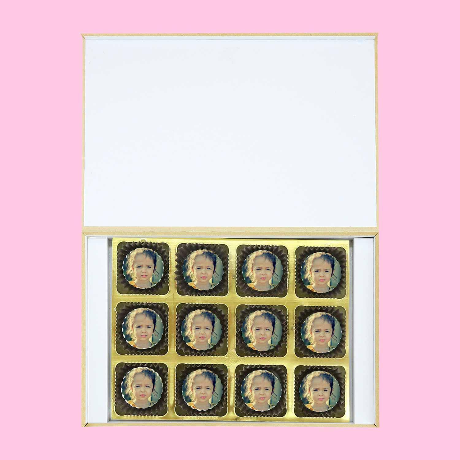 Colorful Box of Photo Printed chocolates Birthday invitation - Choco ManualART