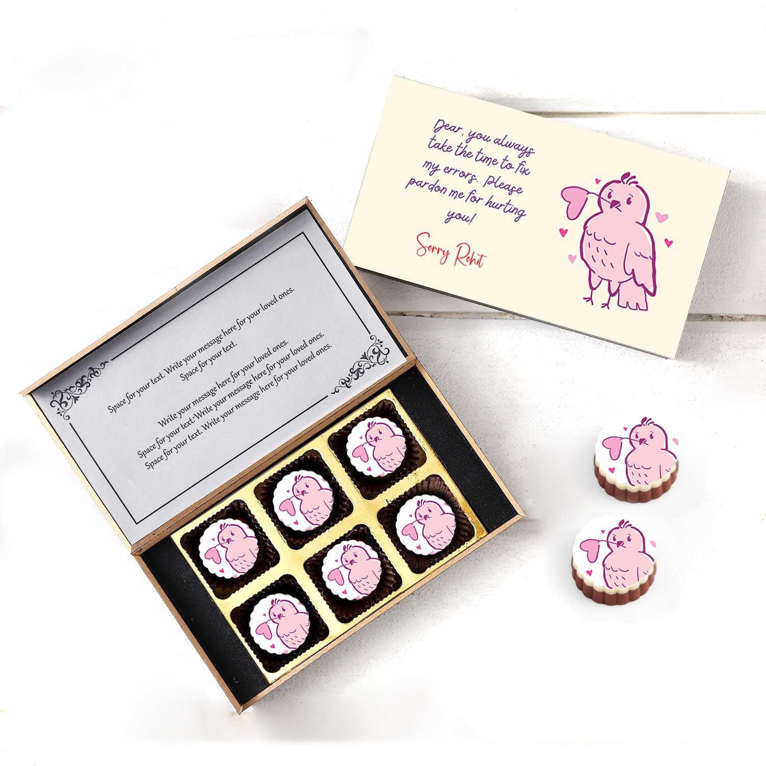BUY Sorry Chocolate Gift Boxes with Personalisation - Choco ManualART