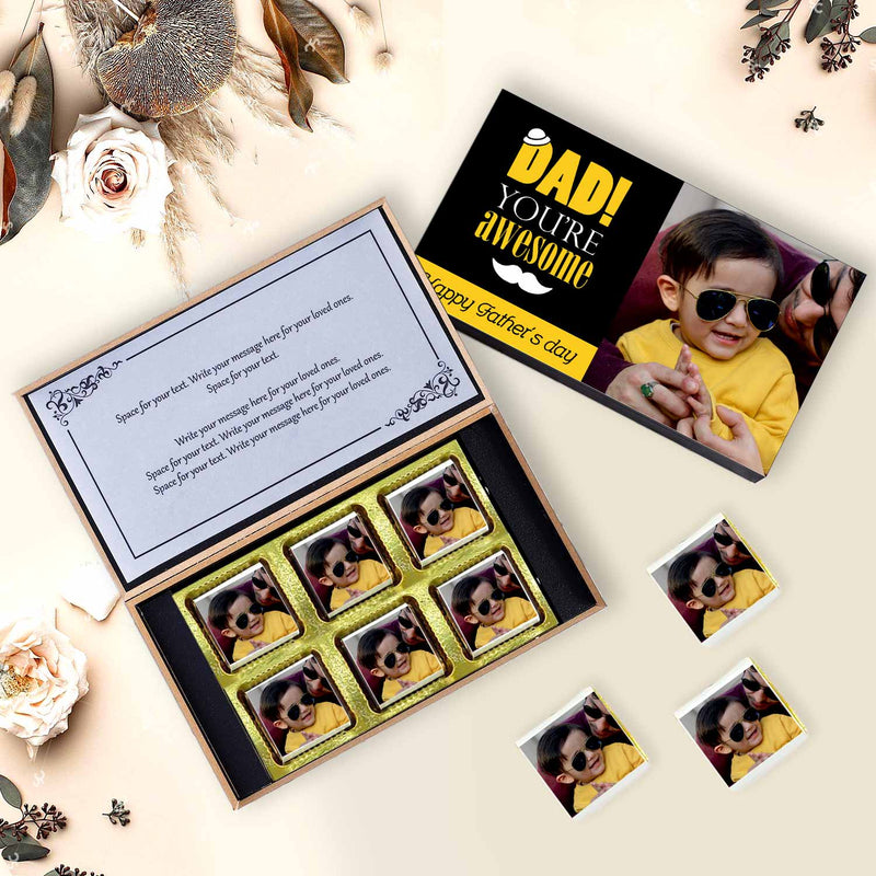 Best Dad Printed wrapped Customised Chocolates for birthday