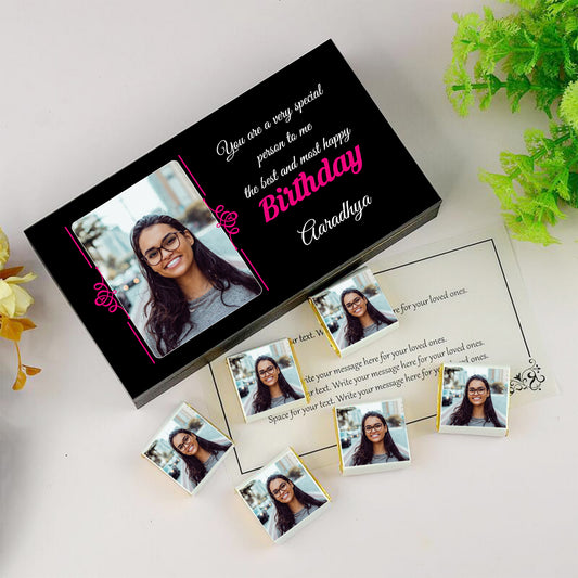 Birthday gift Ideas For Husband and Wife. Personalised Chocolate Box For Boyfriend and Girlfriend. Customised Gift Mom and Sister.