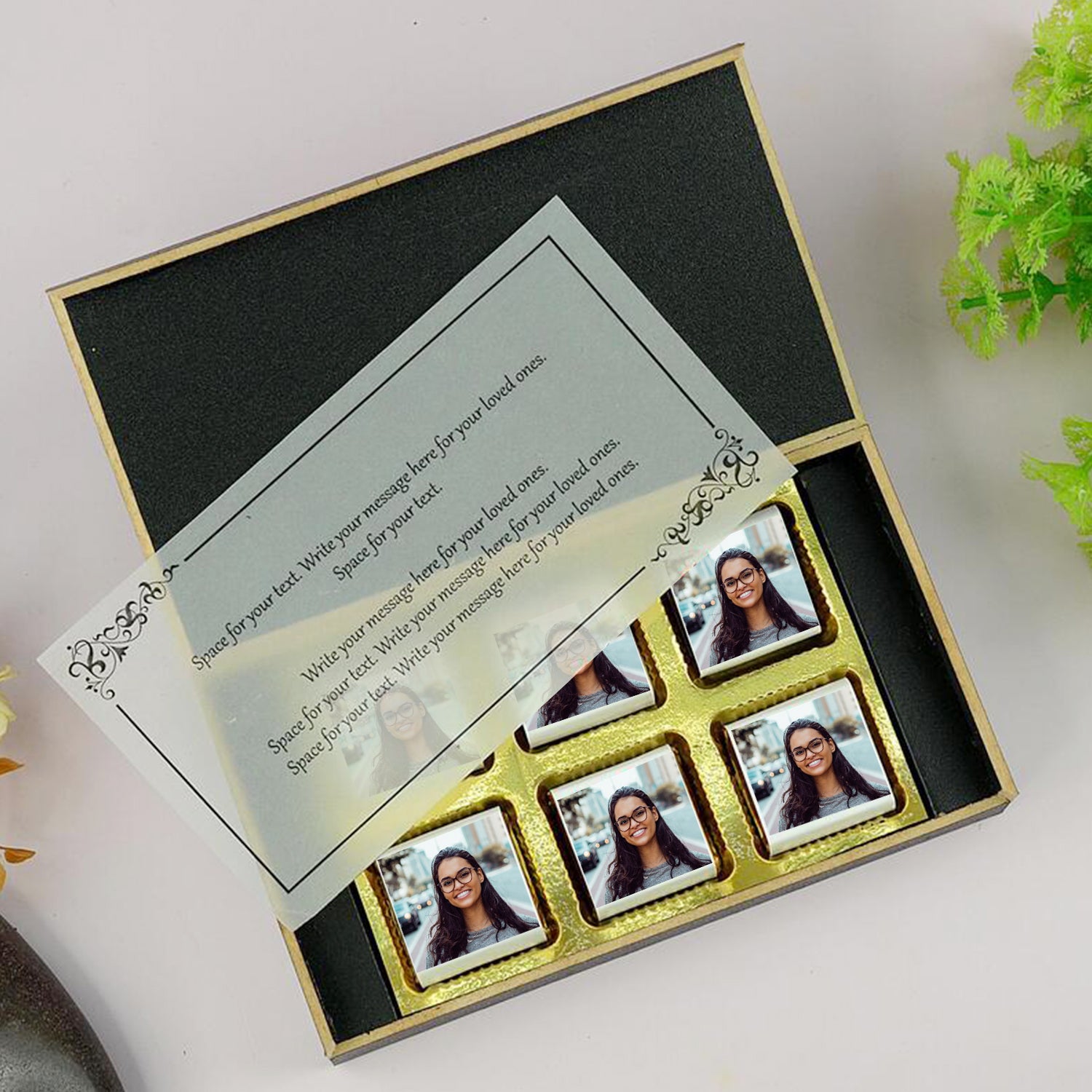  Best Friend Photo On Chocolate Box. Chocolate Box For Birthday Gift.