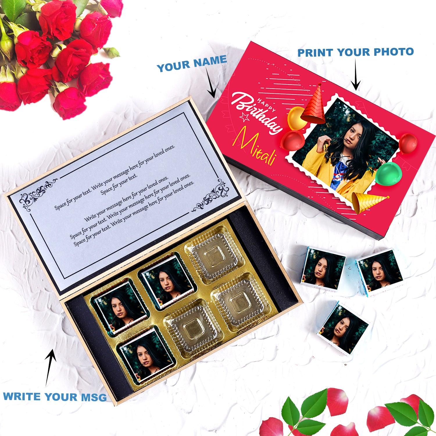 Customized Chocolate Box Customized Chocolate box with Wrapper chocolates – Choco ManualART