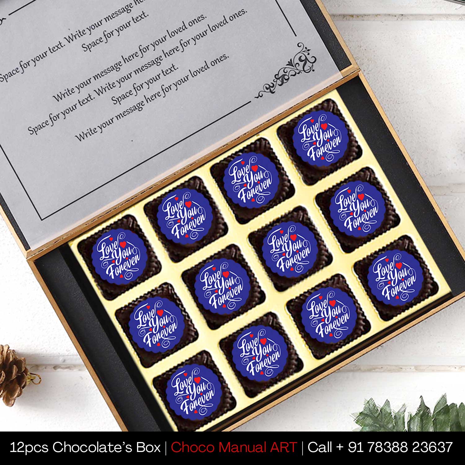 I Love You Printed Chocolate Box for your love - Choco ManualART