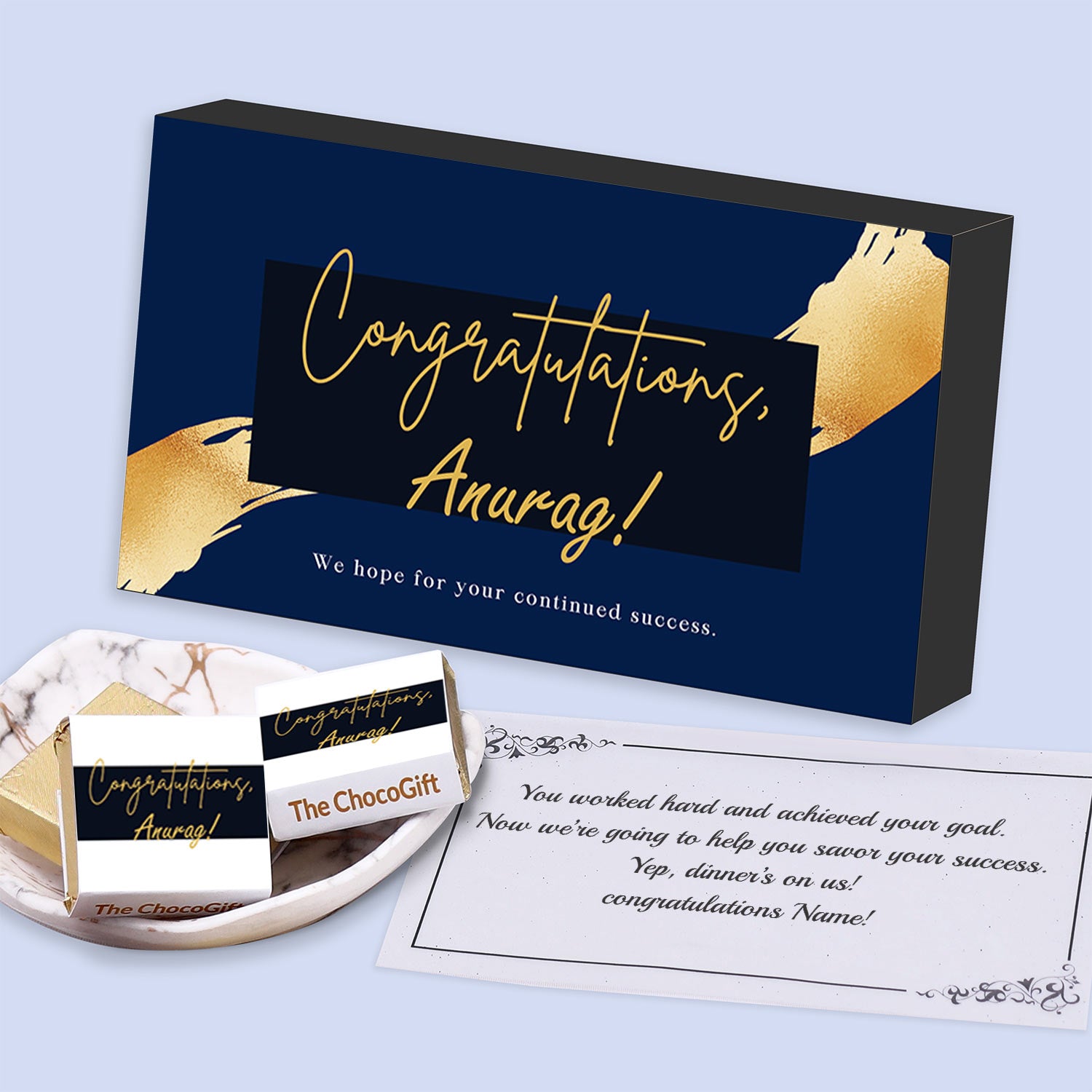 Buy Personalised Chocolate Gift Box Online For Congratulations