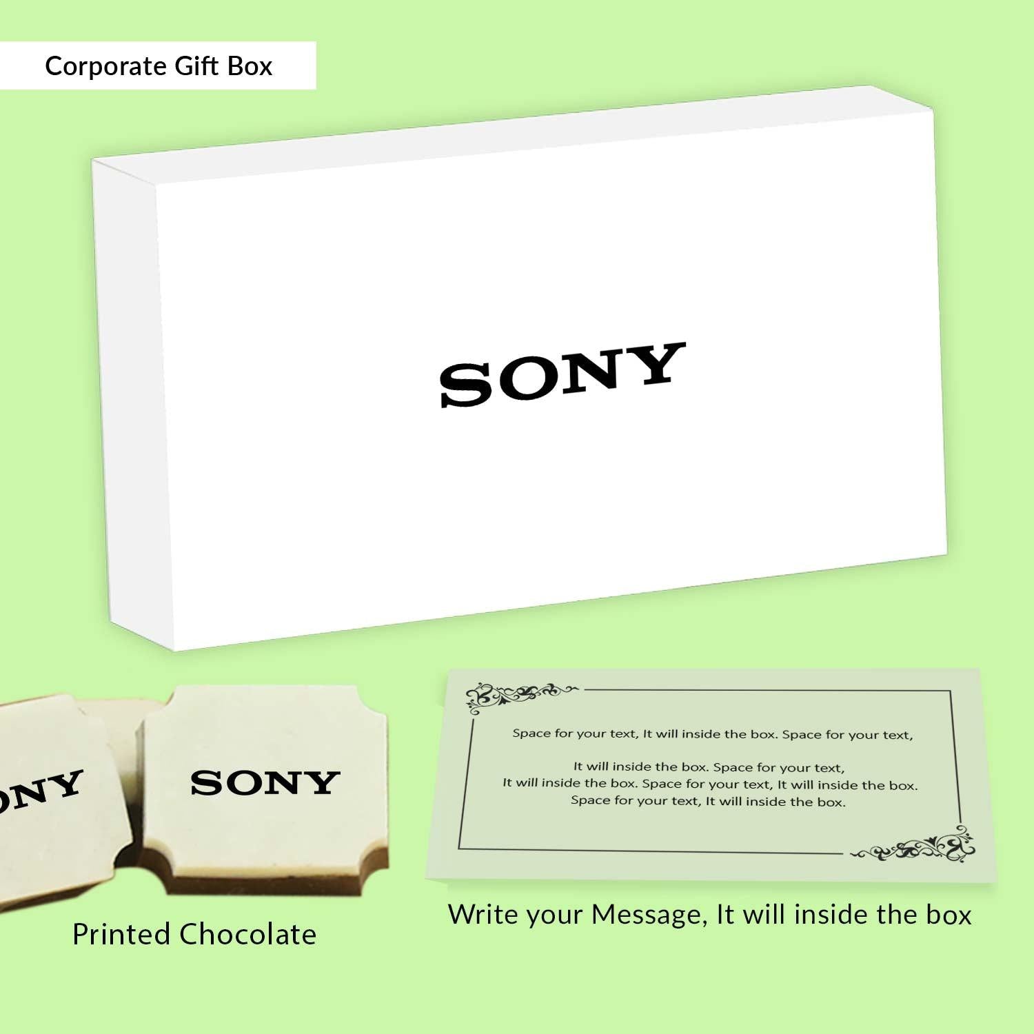 Logo printed personalised corporate gift of chocolates - Choco Manual ART