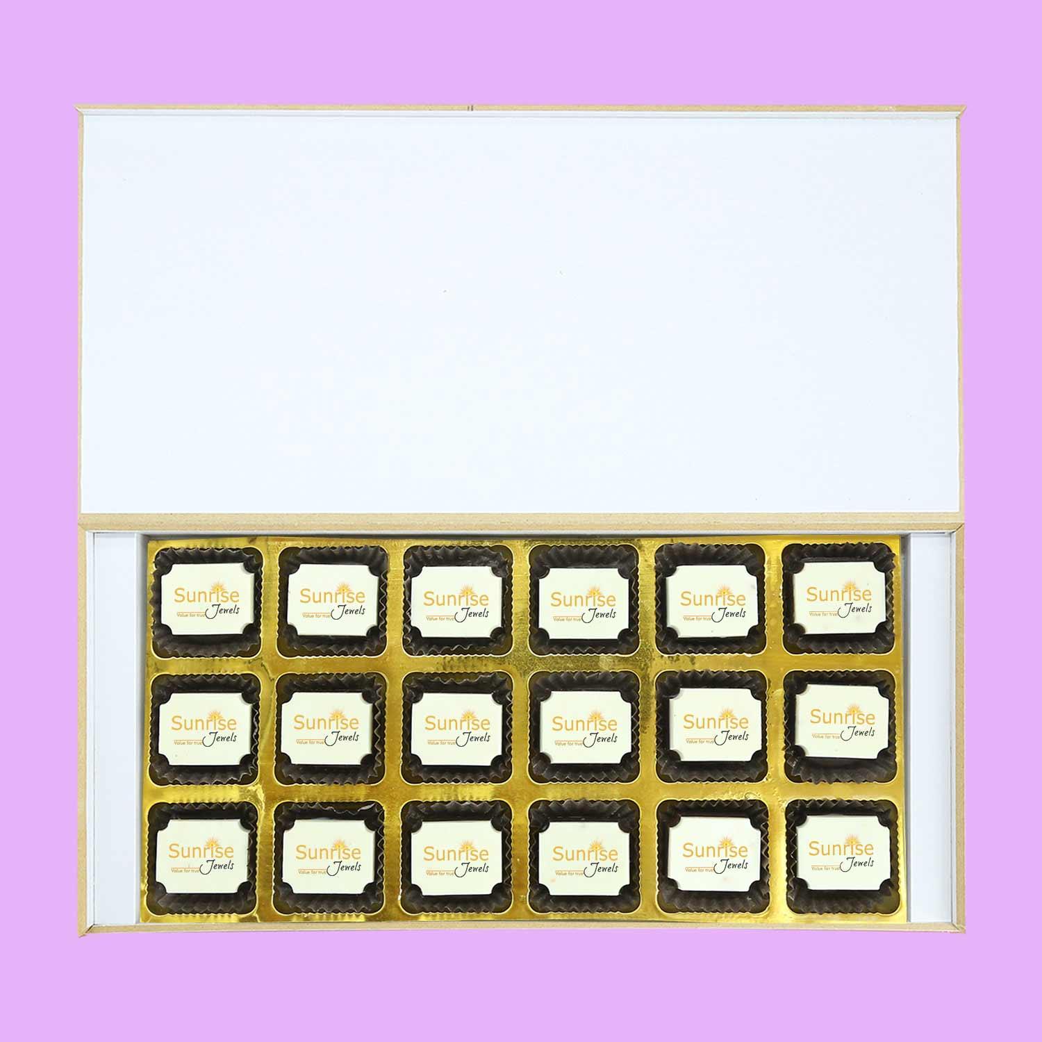 Wavy designed box of chocolates corporate gift - Choco Manual ART