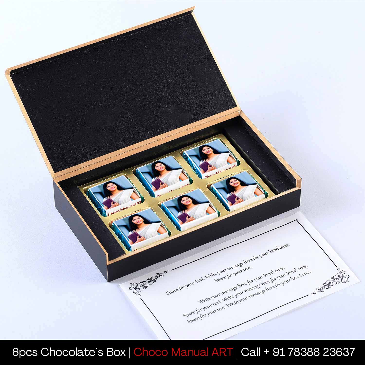 Exoctic women's day gift photo printed chocolates
