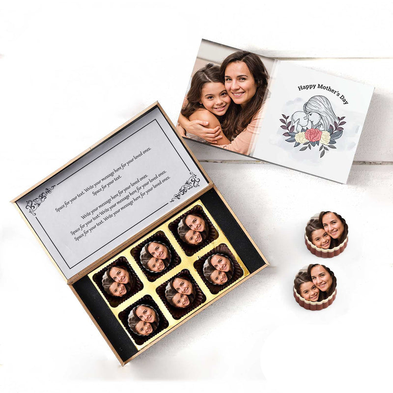 Creative Design of mom-baby Printed Chocolates with floral touch