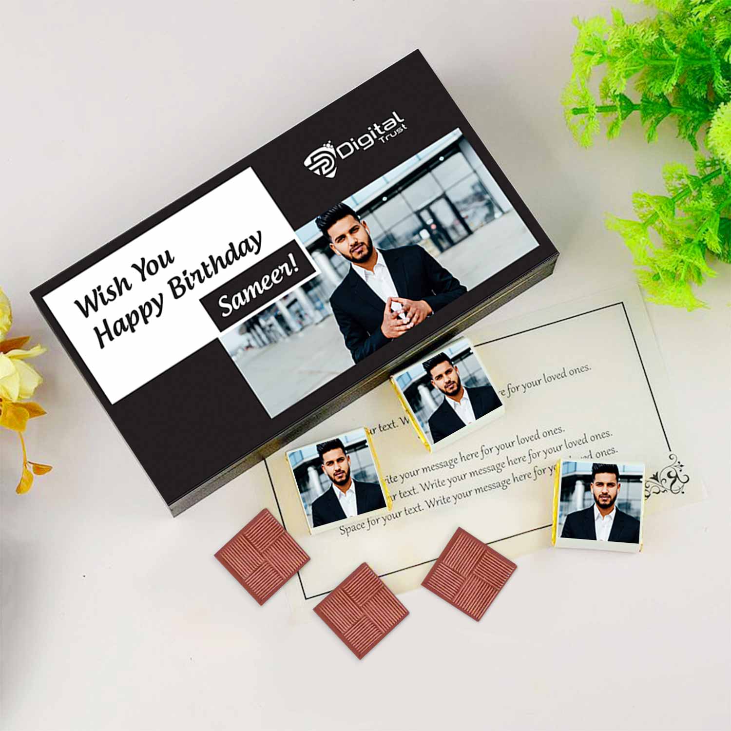 Buy a Gift for Employee's Anniversary with Photo Printed Wooden Packaging