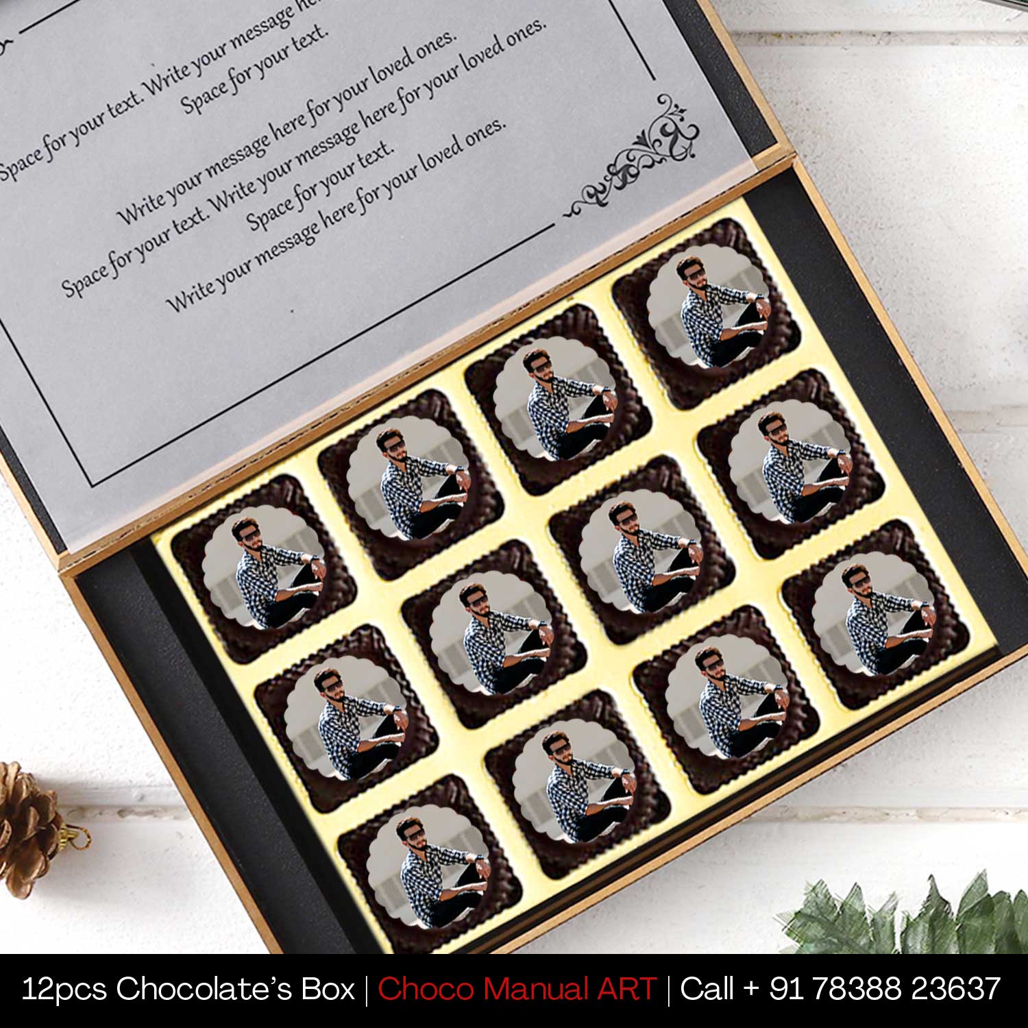 Customised Chocolates Box with Printed Photo
