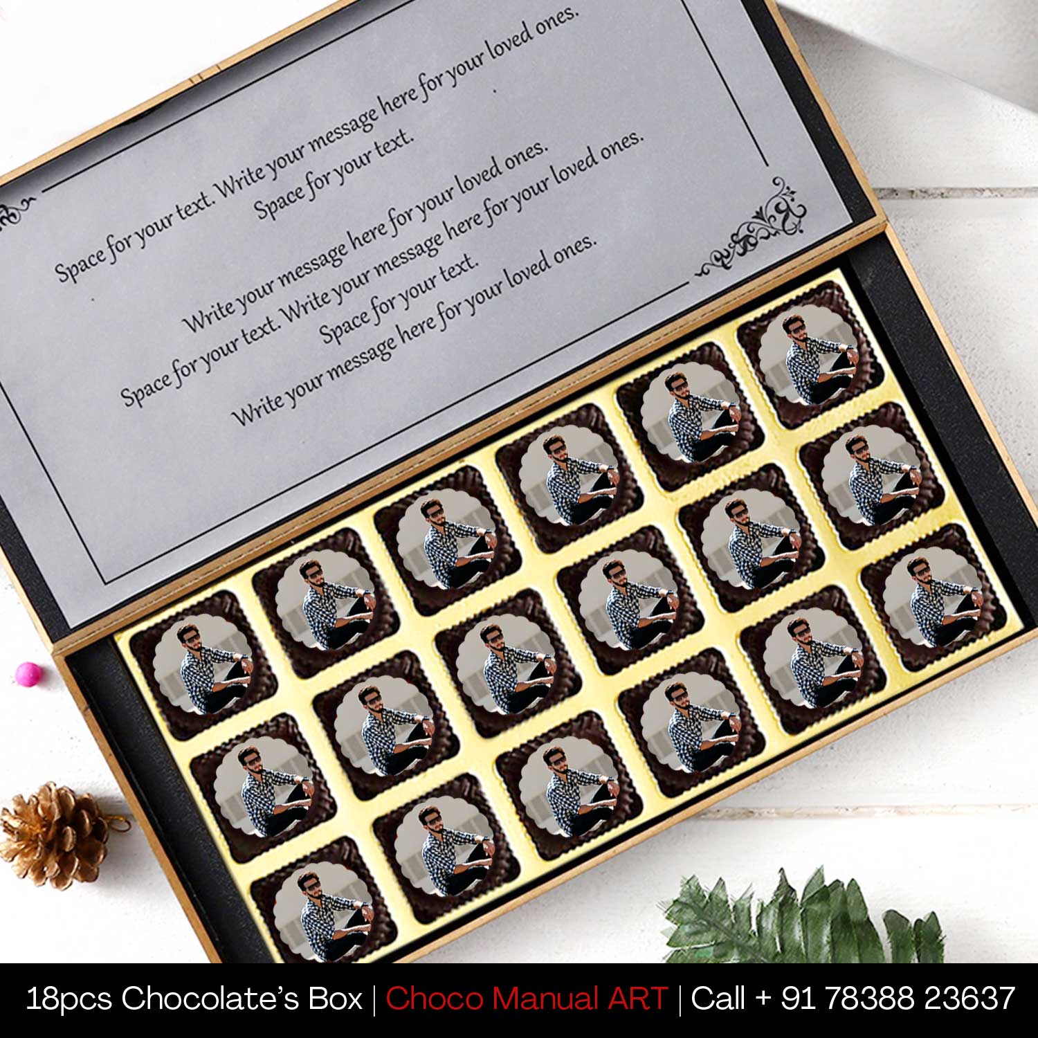 Customized Chocolate Box Customised Chocolates Box with Printed Photo