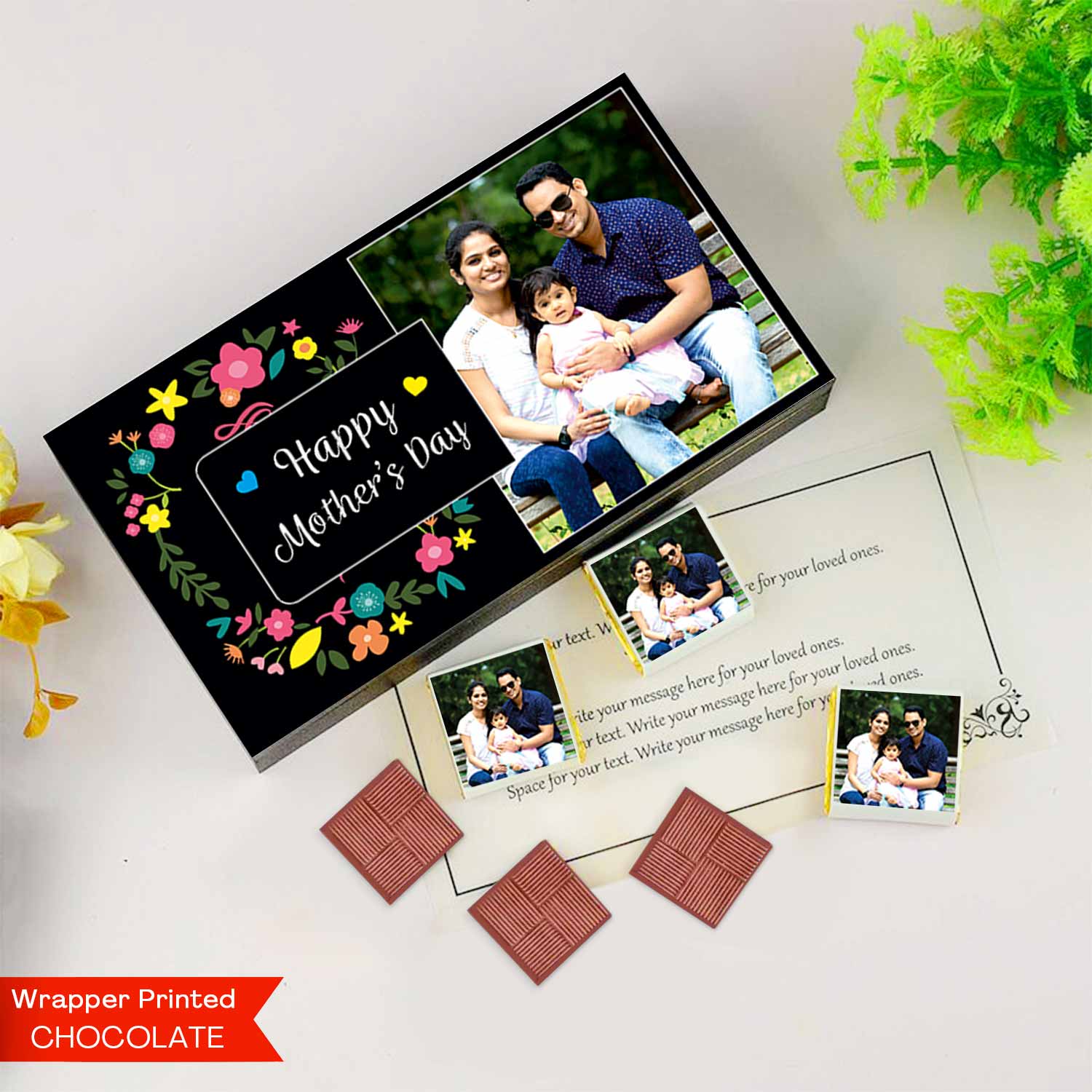 Customised Chocolates with Happy Mother's Day Printed wrappers
