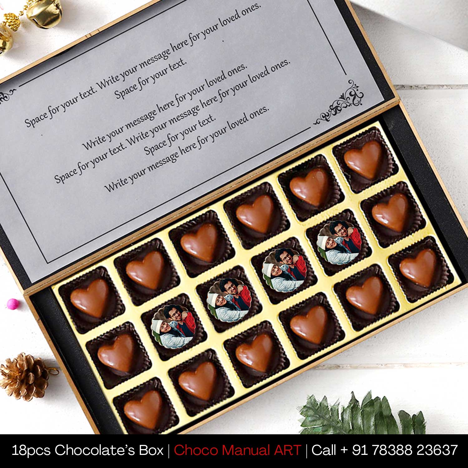 Teddy Day Personalised Chocolate gift I Buy at Choco ManualART