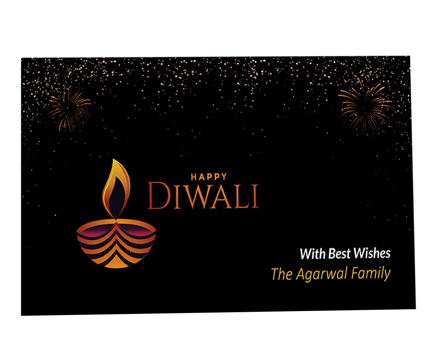 Golden firework black chocolates box diwali gift