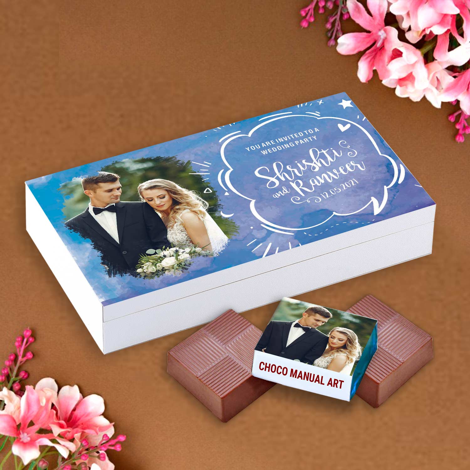 Doodle designed black elegant personalised wedding invitation