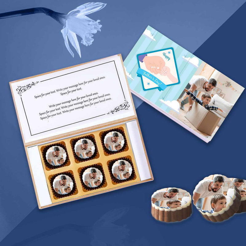 Fist bump clipart printed father's day chocolates
