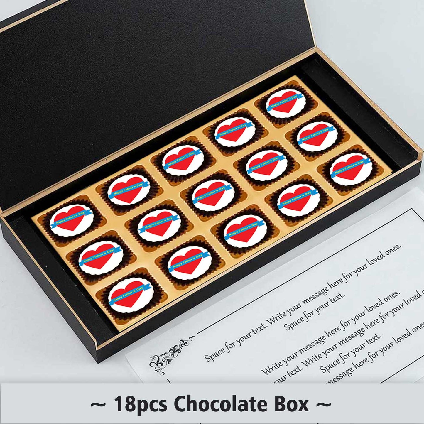 I love my Dad Personalised Chocolates gift cyan color Box
