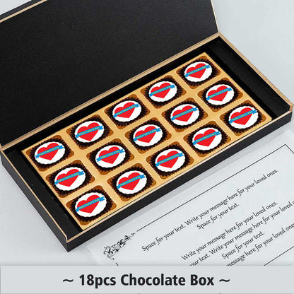 I love my Dad Personalised Chocolates gift cyan color Box