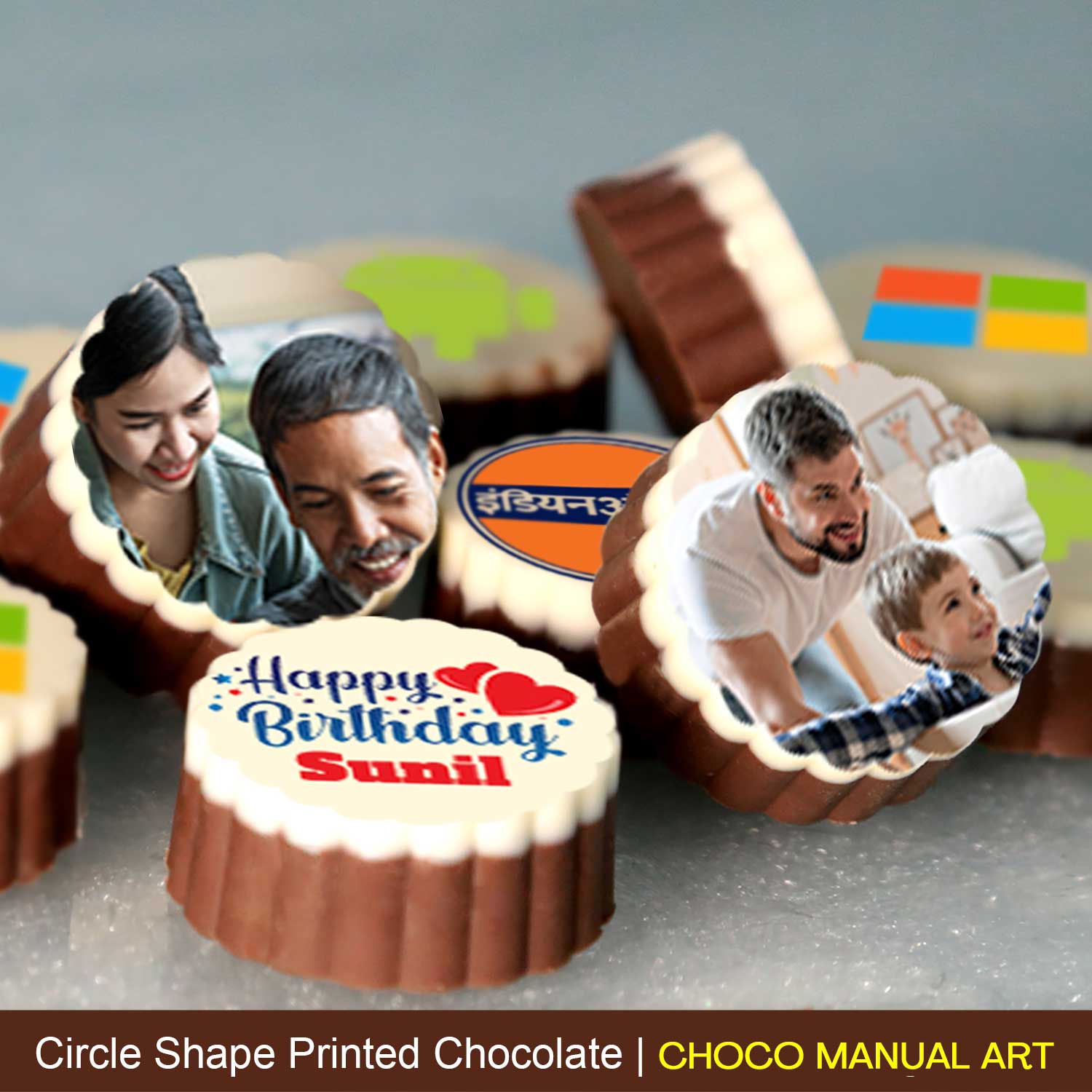 Fist bump clipart printed father's day chocolates