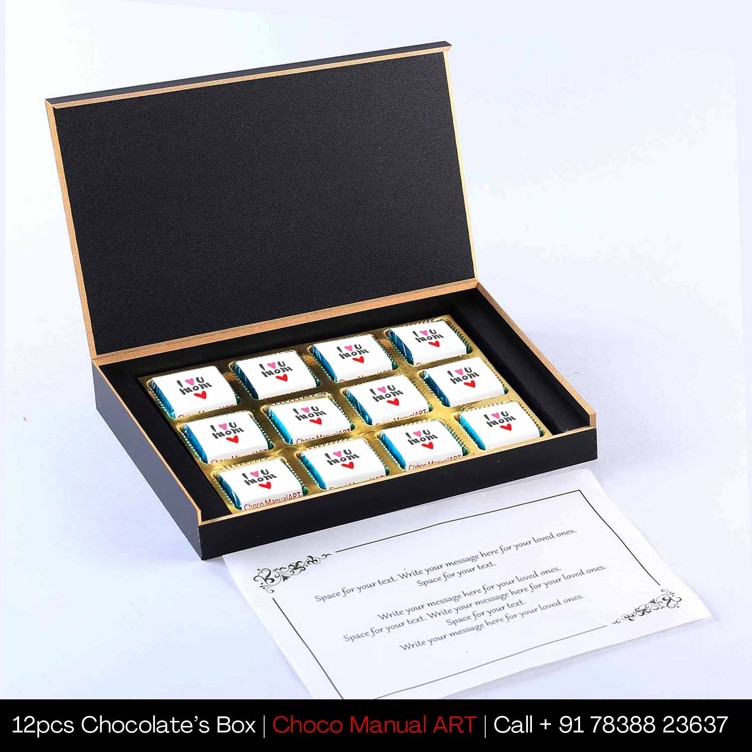Floral Design Chocolates Printed on Box