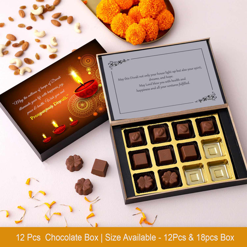 Delicate design printed white modern box of chocolates gift