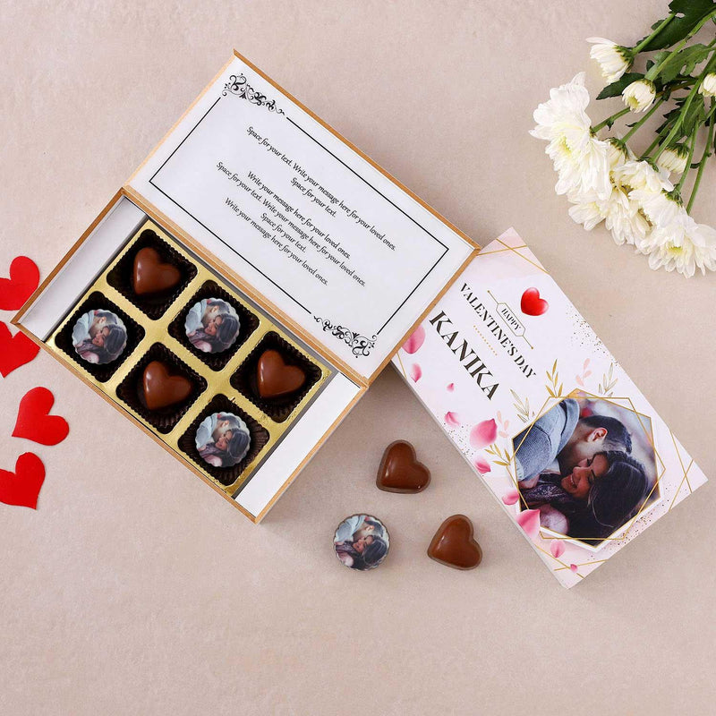 Happy Heart Shape Personalised Chocolate Box - Choco Manual ART