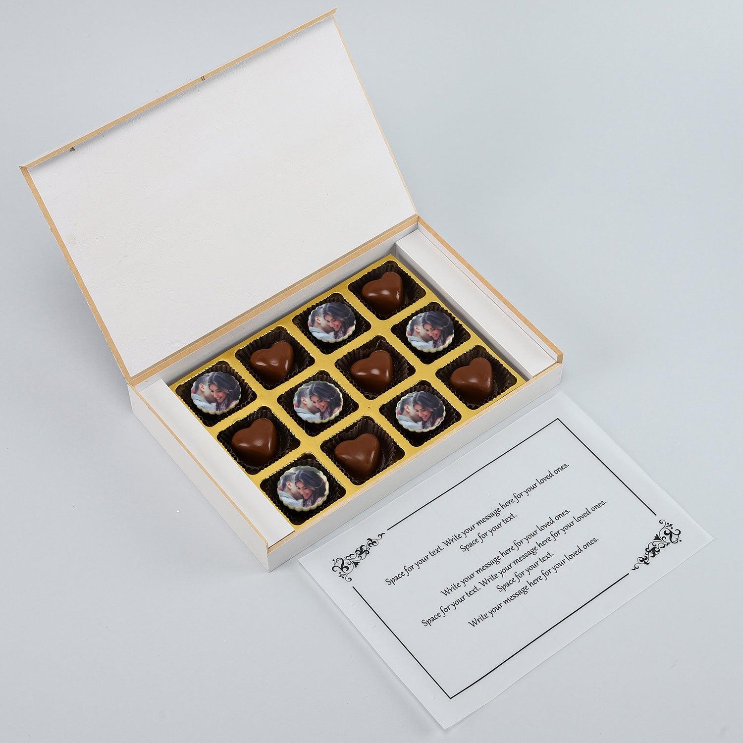 Happy Heart Shape Personalised Chocolate Box - Choco Manual ART