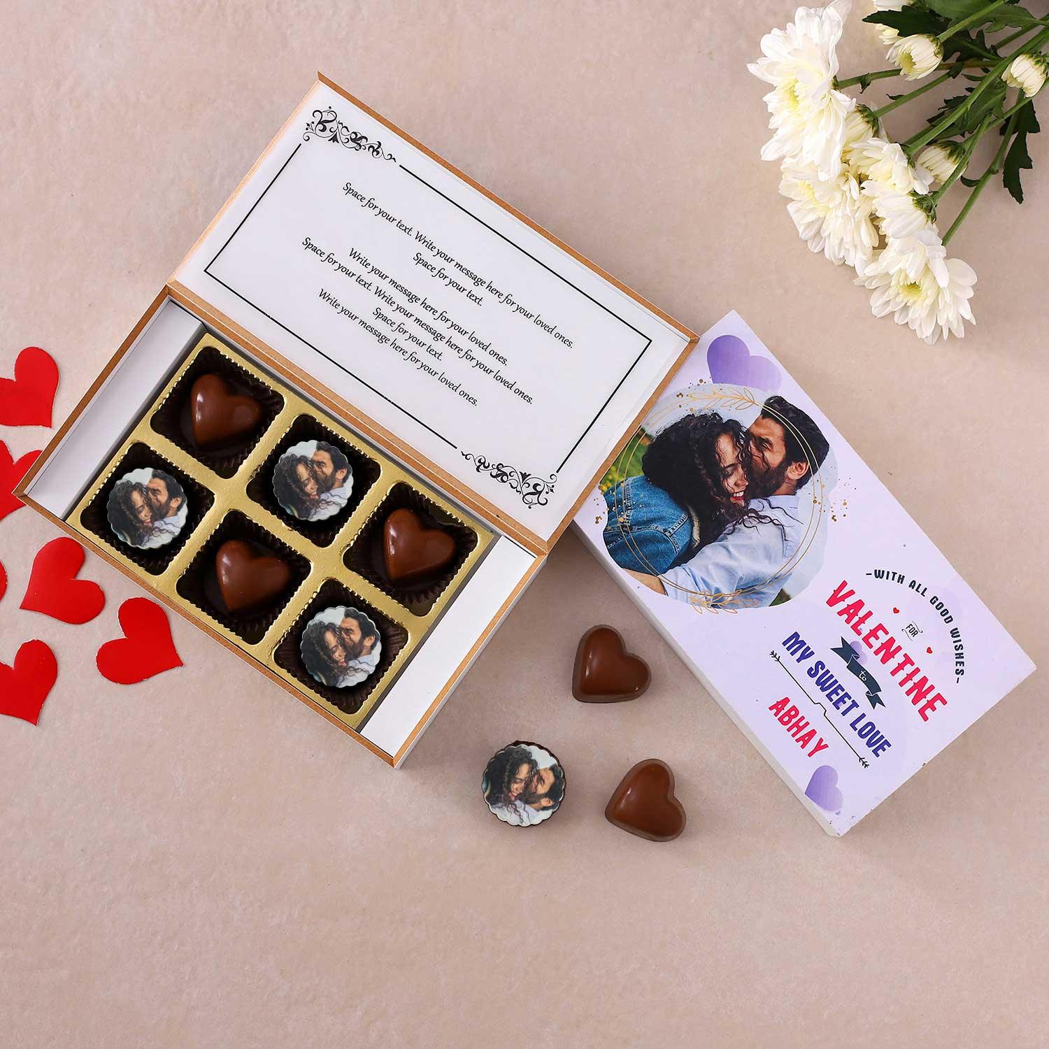 My Sweet Love Valentine Personalised Chocolate Box - Choco Manual ART
