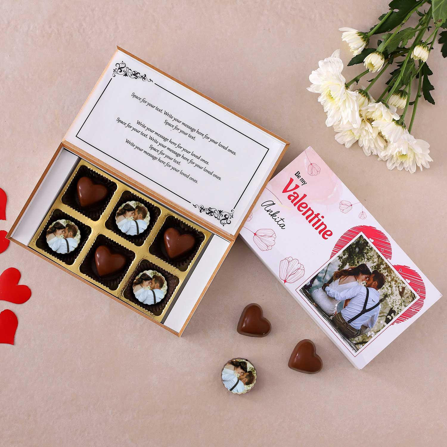 Be My Rose Valentine Personalised Chocolate Box - Choco Manual ART
