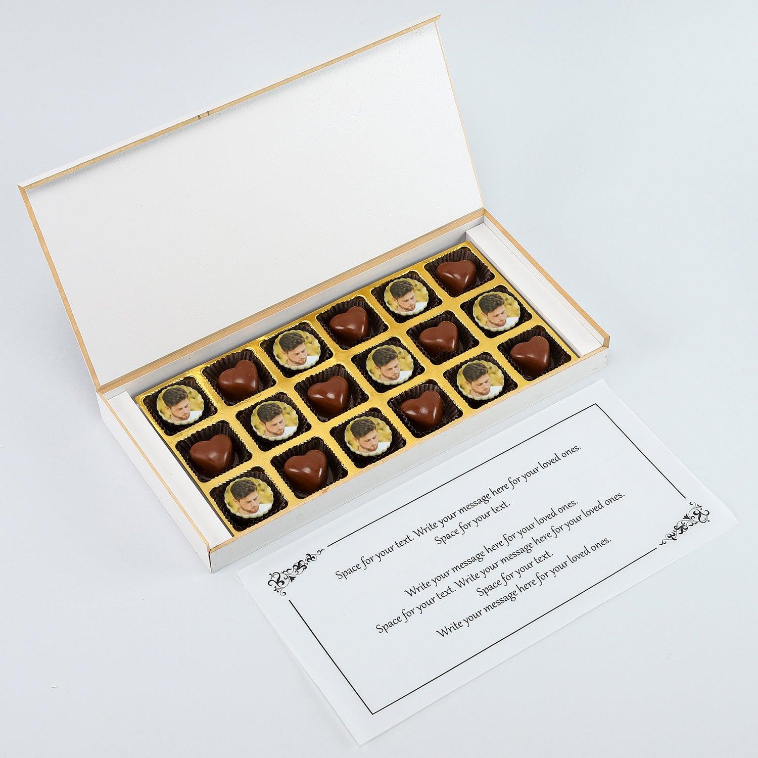 Red Ribbon Greetings Personalised Chocolate Box - Choco Manual ART