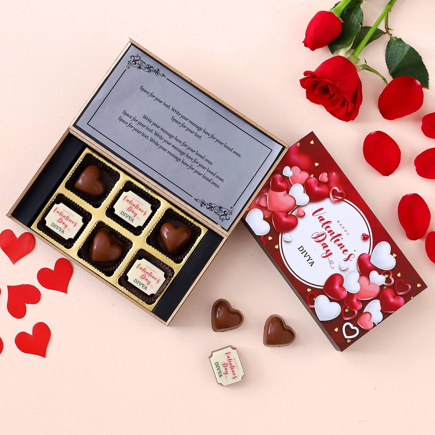 Full Of Hearts & Love Personalised Chocolate Box - Choco Manual ART
