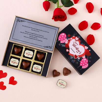 Hearts & Balloons Personalised Chocolate Box - Choco Manual ART