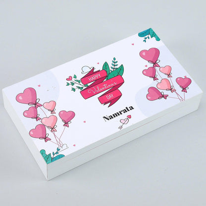 Happy Heart Shape V-Day Soul Mates Personalised Chocolate Box - Choco Manual ART