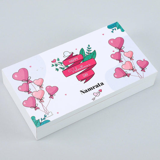 Happy Heart Shape V-Day Soul Mates Personalised Chocolate Box - Choco Manual ART