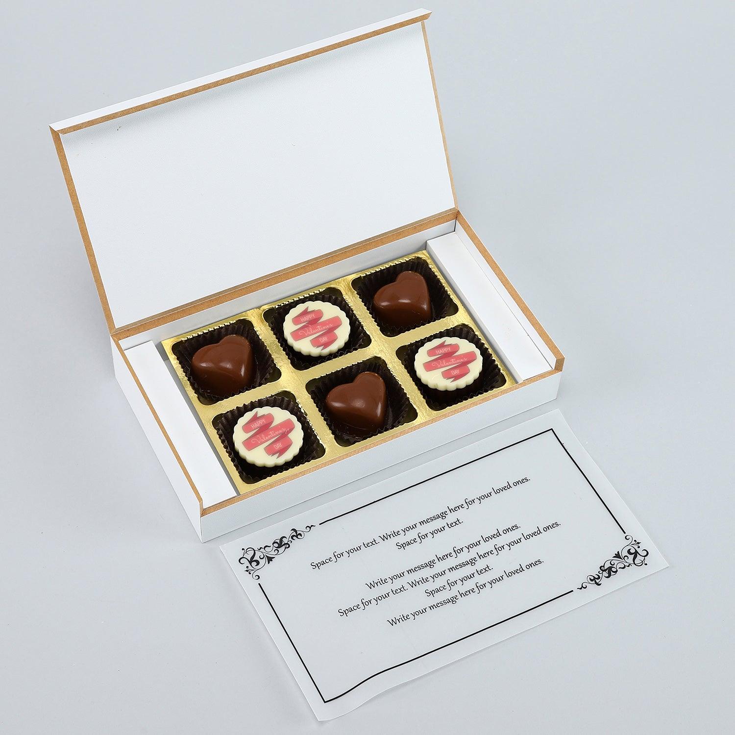 Happy Heart Shape V-Day Soul Mates Personalised Chocolate Box - Choco Manual ART