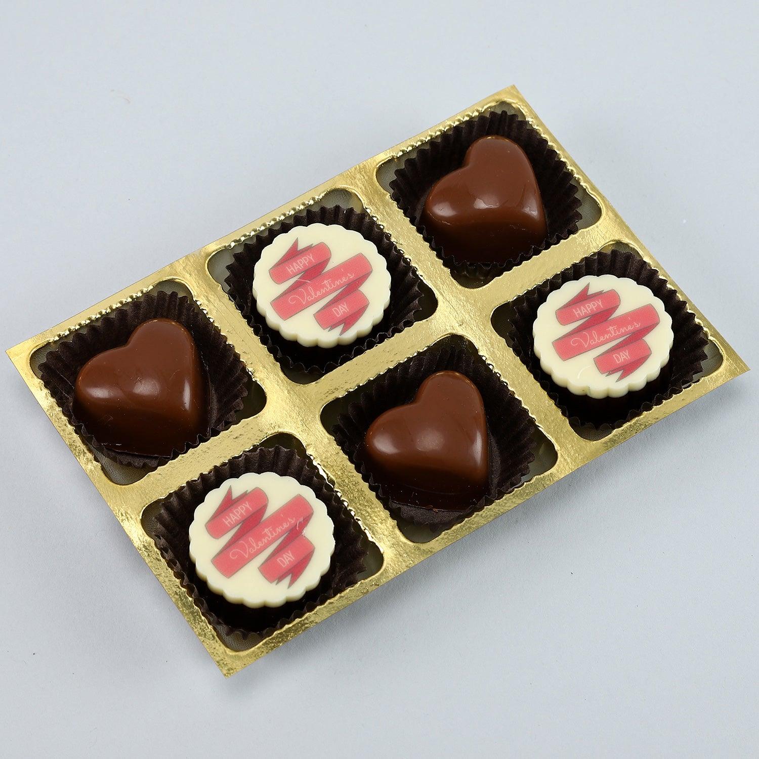 Happy Heart Shape V-Day Soul Mates Personalised Chocolate Box - Choco Manual ART