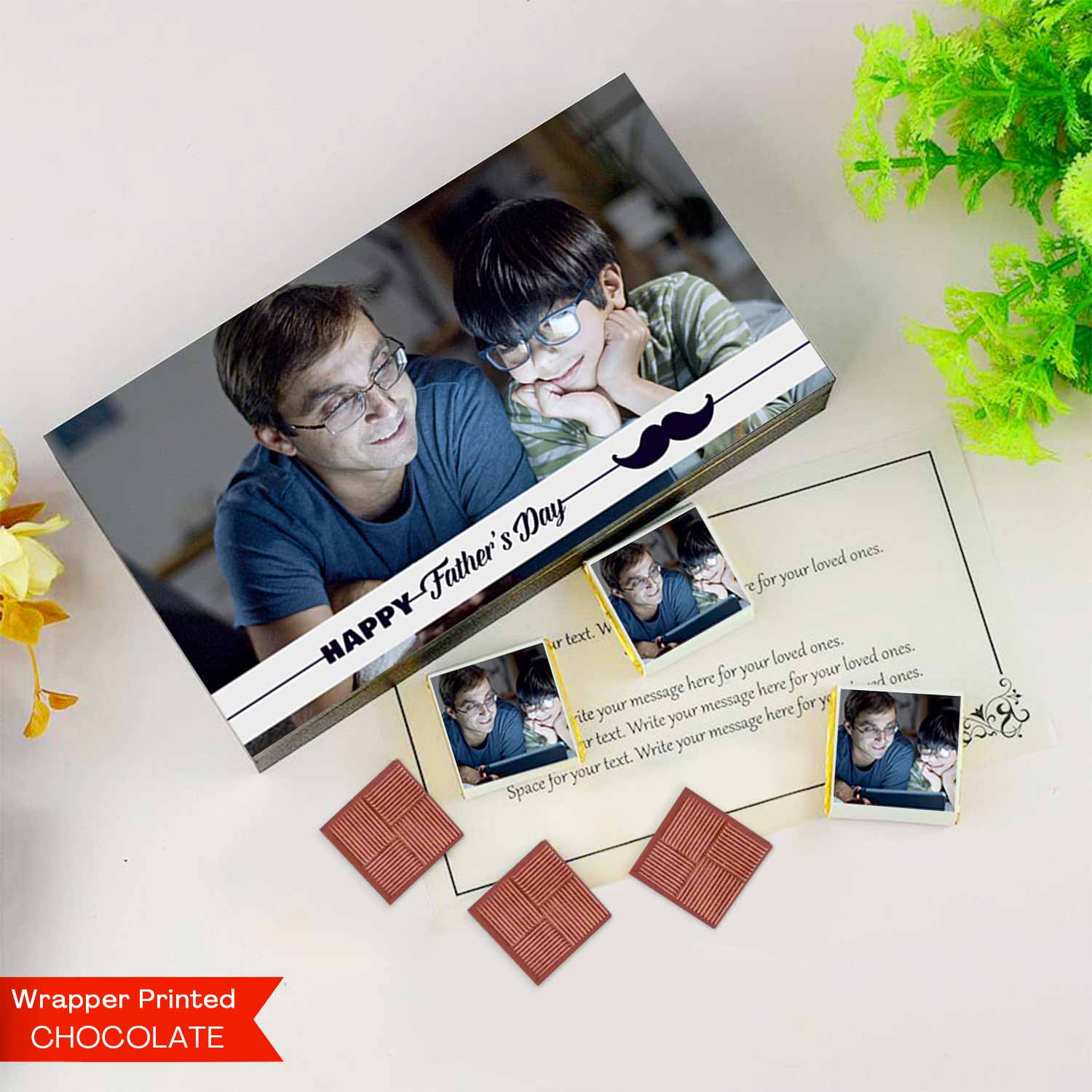 Happy father's day printed wrapped Chocolates Designer black box