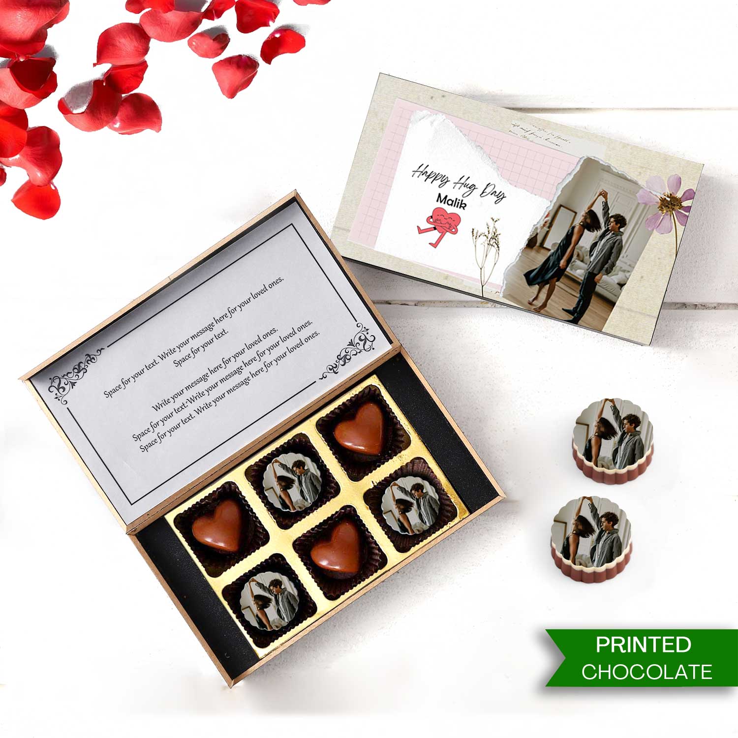 Hug Day Personalised Chocolate gift I Buy at Choco ManualART