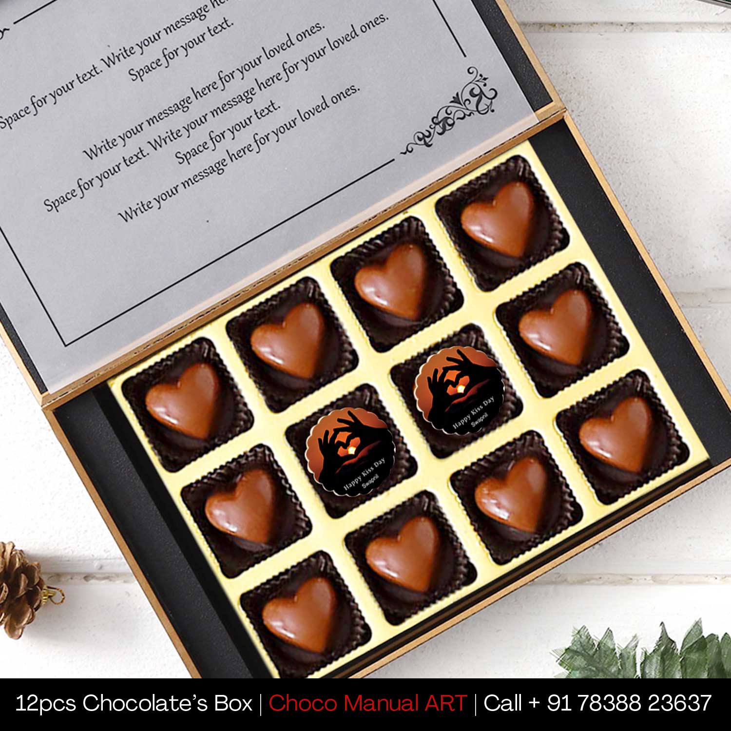 Kiss Day Personalised Chocolate gift I Buy at Choco ManualART