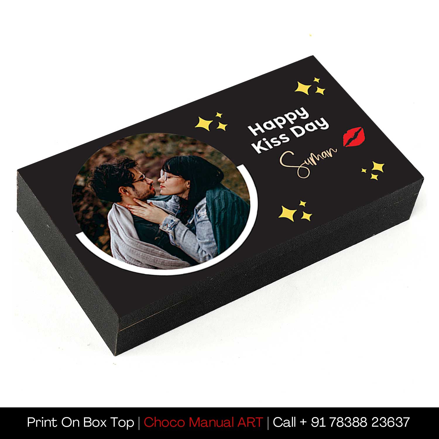 Unique Kiss Day Customised Chocolate gift