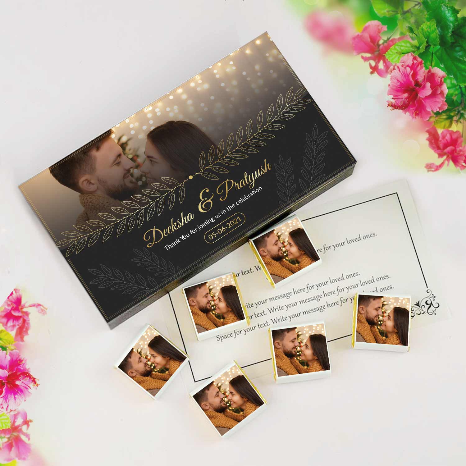 Beautiful Personalised Box Customised elegant wooden gift boxes personalized with your name and photo