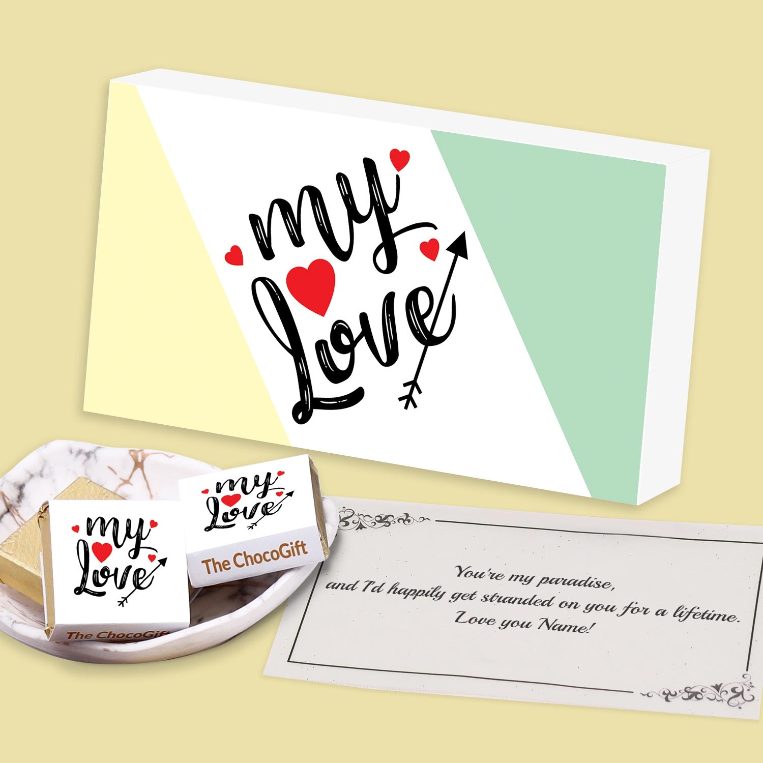 My love Customised chocolate wrappers India