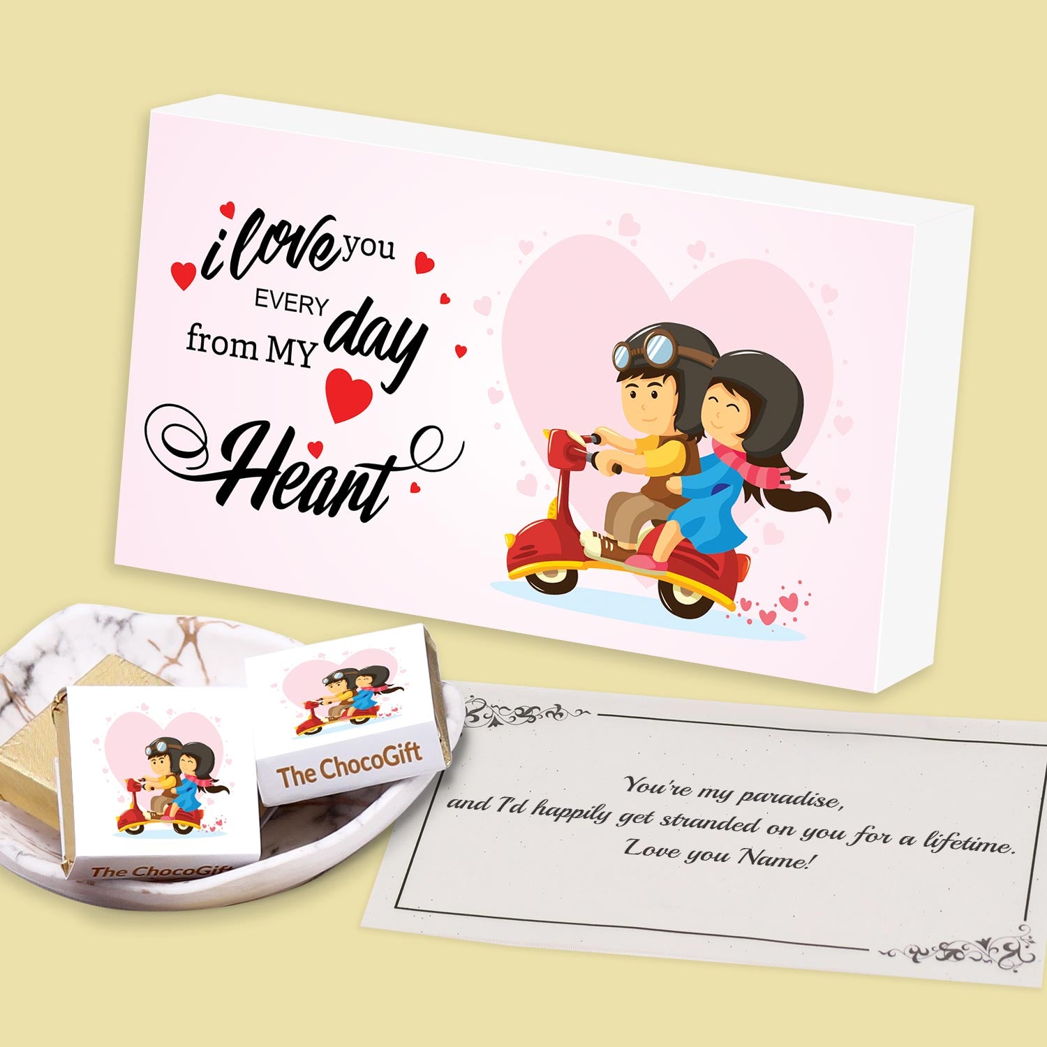 I Love You Printed chocolate for gifts