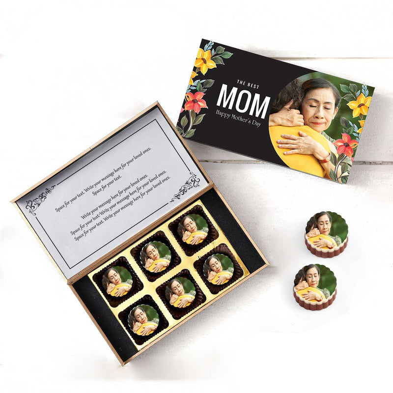 MOM Printed Chocolates with Personalised Gift box