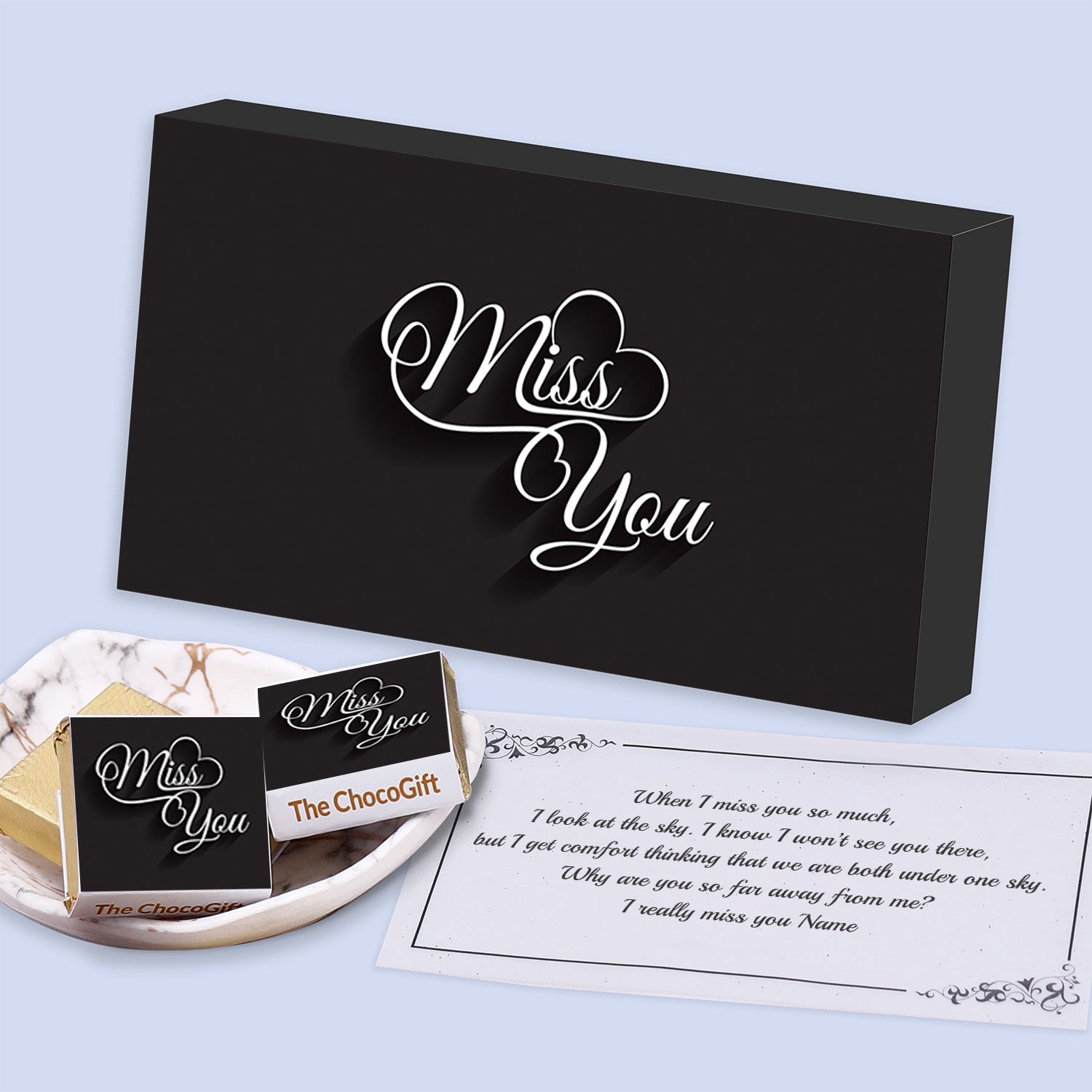 Miss you special customised chocolate wrappers