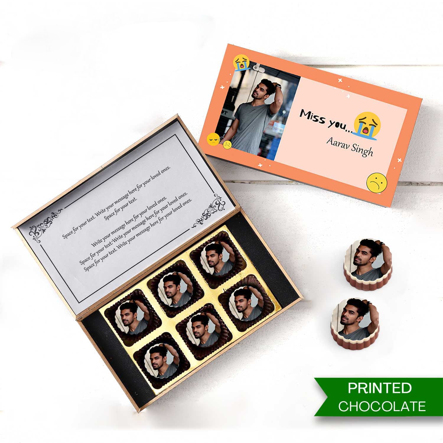 Buy Personalised Chocolate Box Online for Miss You Gifts