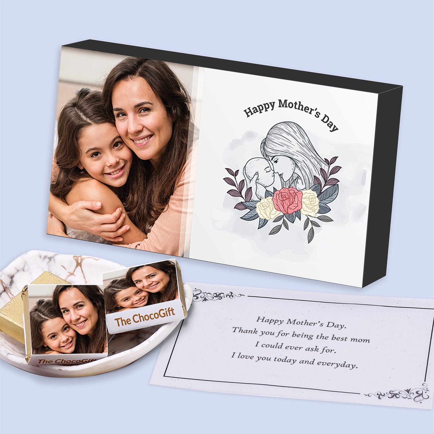 Personalized printed box of Wrapper printed chocolates