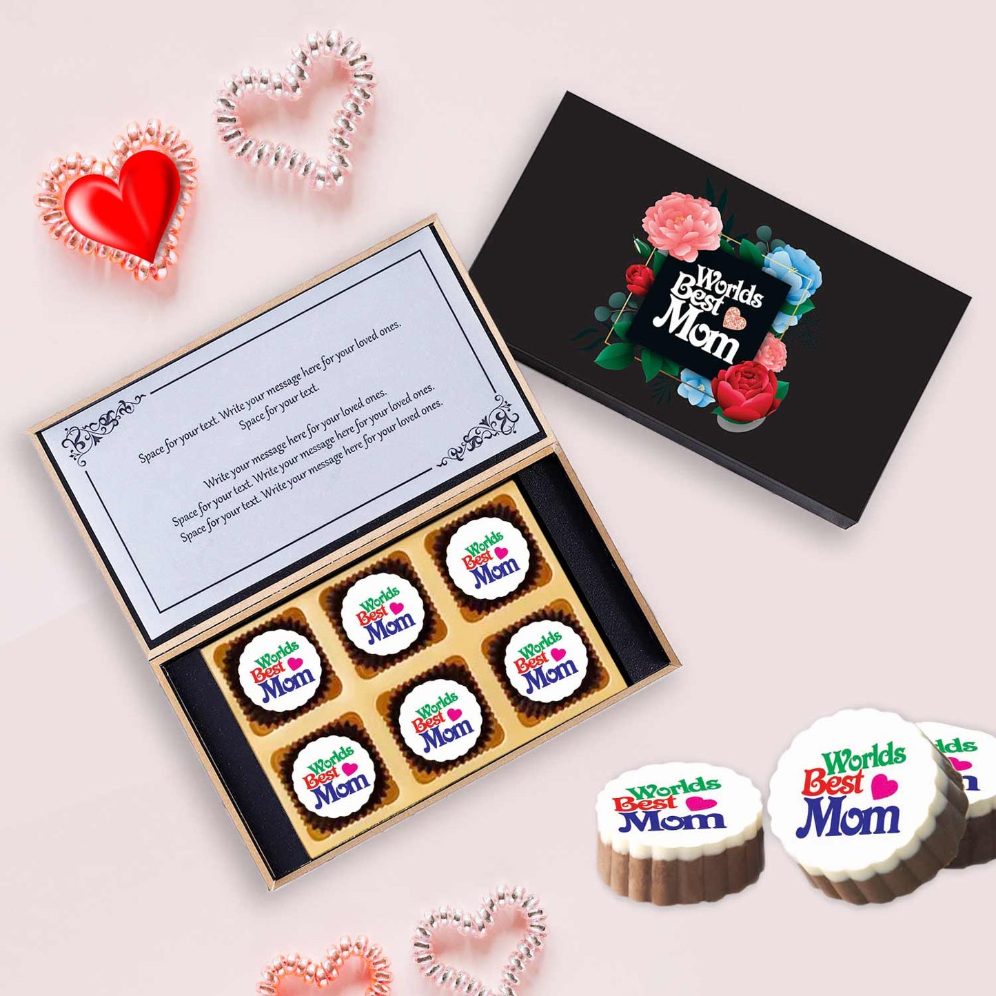 Worlds best mom printed customised chocolates