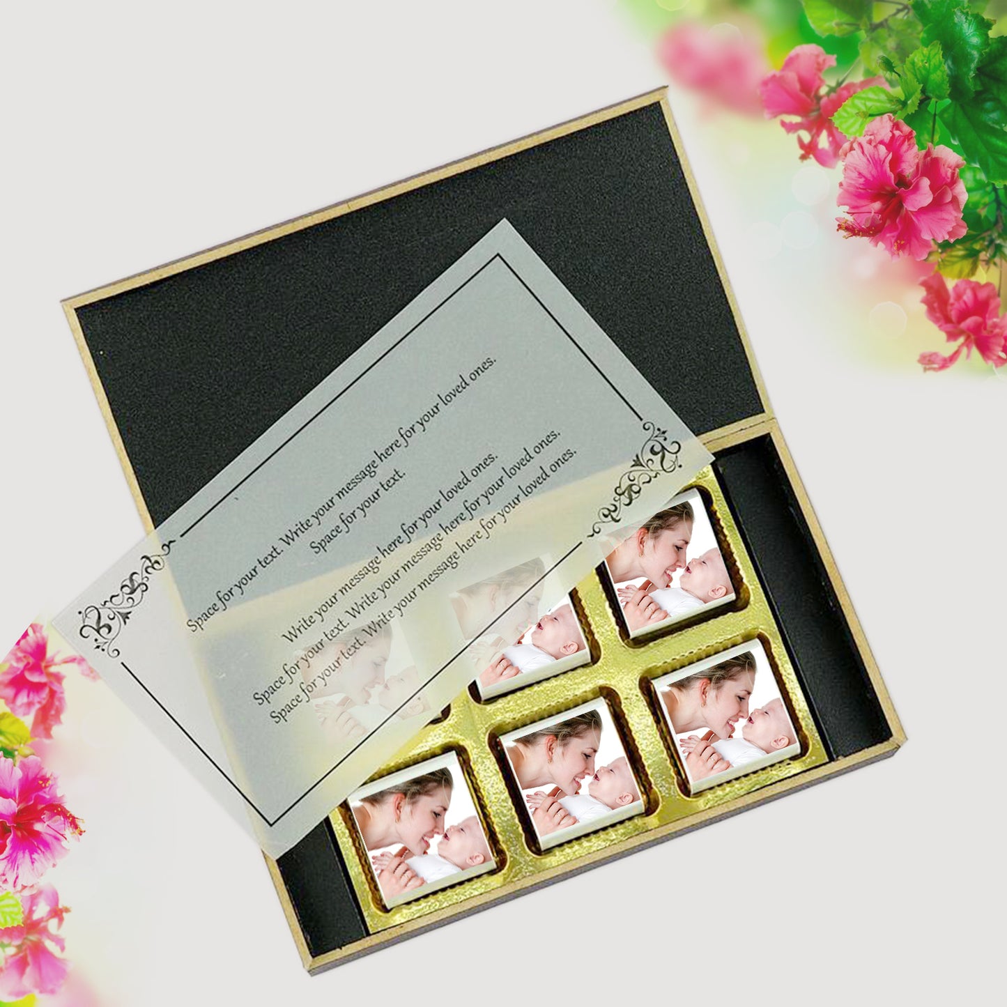  Write a Birthday Greeting Send them warm wishes for the birthday. Your message will be printed on butter paper and placed inside the gift box